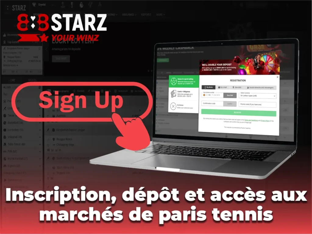 Inscription, dépôt et accès aux marchés de paris tennis