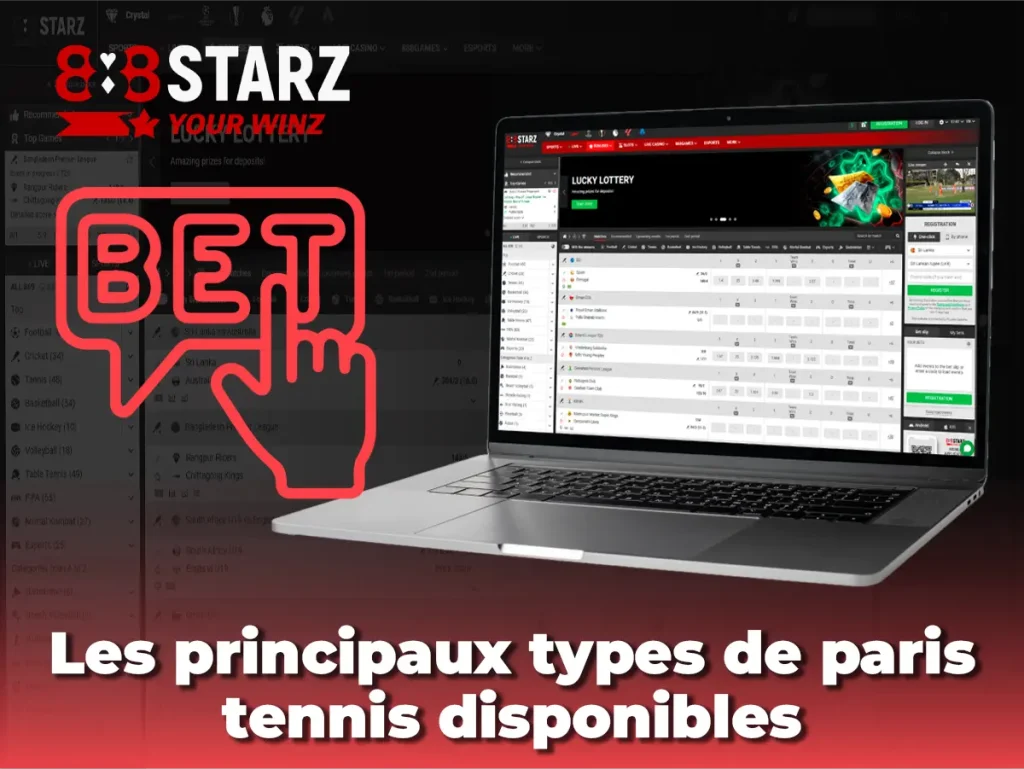 Les principaux types de paris tennis disponibles